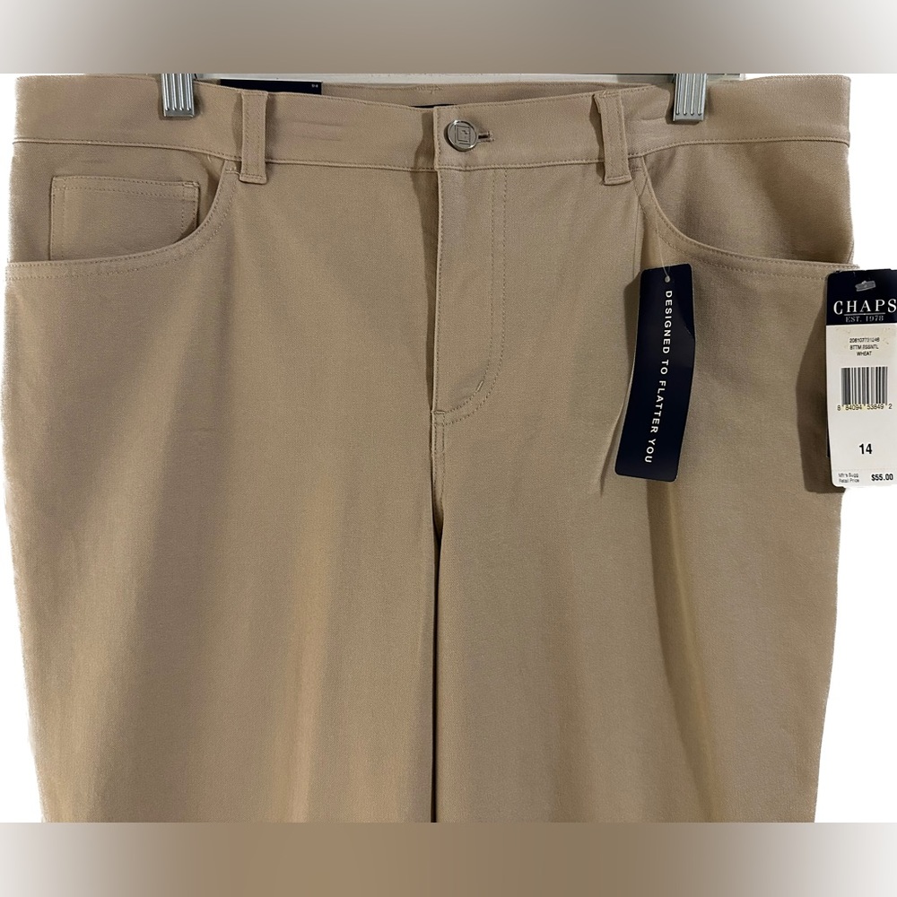 NWT Chaps size 14 pants, slimming fit designed to flatter with stretch fabric